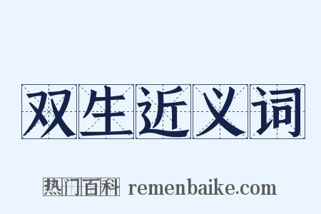 双生近义词是什么意思的图片